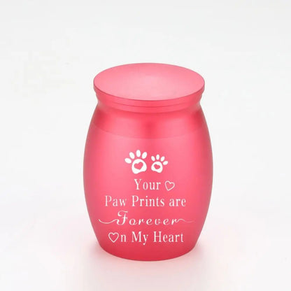 Mini Pet Ashes Sealed Box Pet Paw Print Moisture Proof Funeral Urn for Pets Waterproof Dustproof Pet Teeth Hair Storage Box - key words