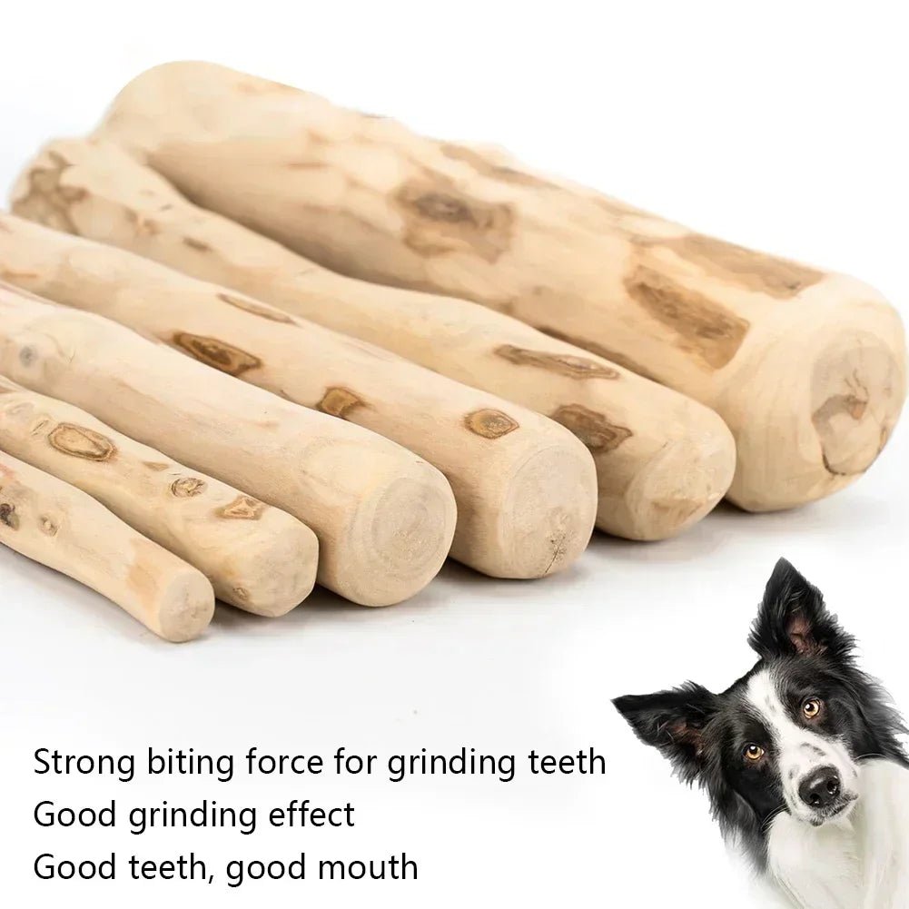 Durable Coffee Wood Chew Stick for Dogs - Natural Anxiety Relief & Teeth Cleaning Pet Toy - key words