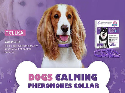 3/4 Pc Dogs Calming Pheromone Collars Cats Relieve Anxiety Adjustable Comfortable Collar For Puppy Kitten Large Pets Accessories - key words
