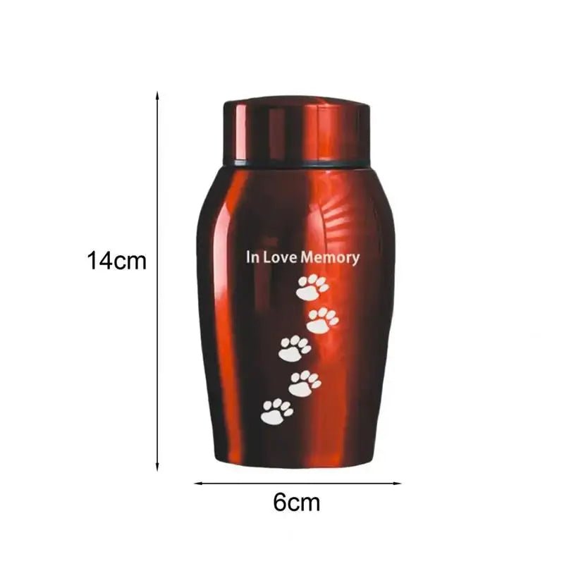 New Multi-Colored Stainless Steel Dog Urns Dog Cat Bird Mouse Cremation Ashes Urn Sealed Funeral for Dogs Pet Souvenir Jar - key words