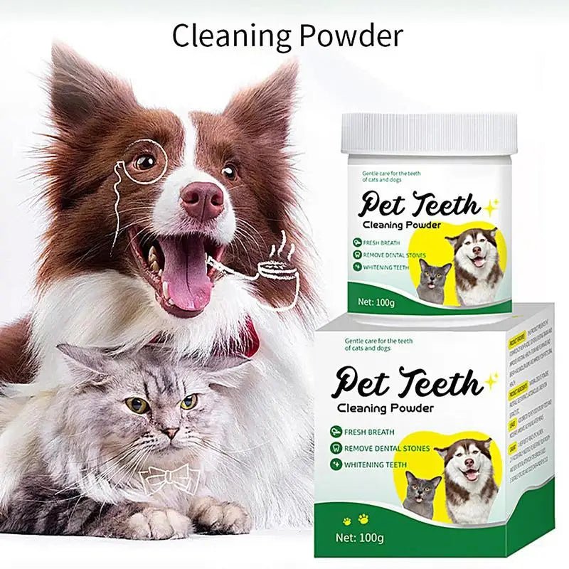 Food grade canine tooth cleaning powder, advanced care 100g formula, small and medium-sized canine tooth powder - key words