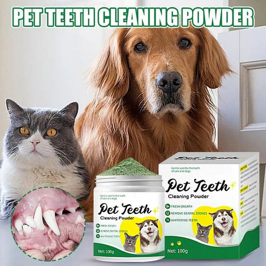 Food grade canine tooth cleaning powder, advanced care 100g formula, small and medium-sized canine tooth powder - key words