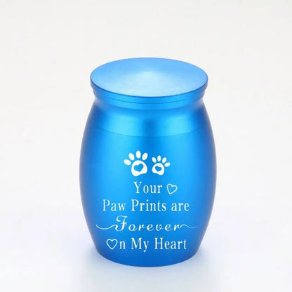 Mini Pet Ashes Sealed Box Pet Paw Print Moisture Proof Funeral Urn for Pets Waterproof Dustproof Pet Teeth Hair Storage Box - key words