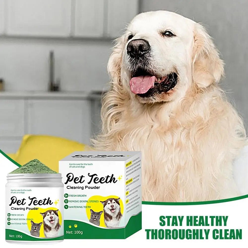 Food grade canine tooth cleaning powder, advanced care 100g formula, small and medium-sized canine tooth powder - key words
