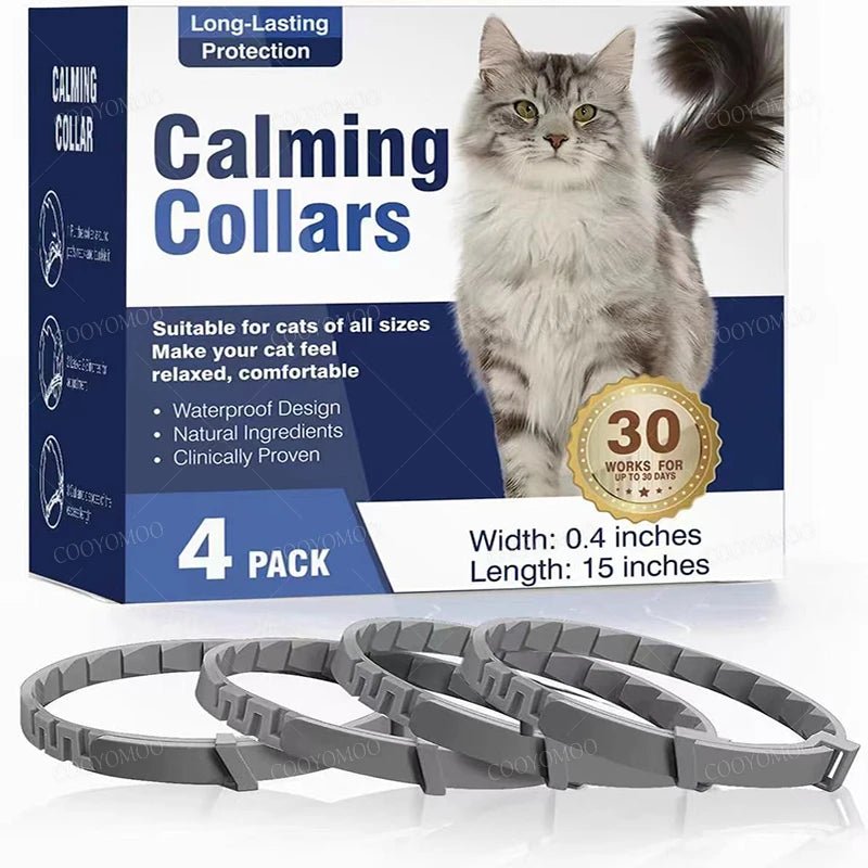 3/4 Pc Dogs Calming Pheromone Collars Cats Relieve Anxiety Adjustable Comfortable Collar For Puppy Kitten Large Pets Accessories - key words