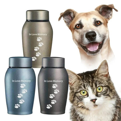 New Multi-Colored Stainless Steel Dog Urns Dog Cat Bird Mouse Cremation Ashes Urn Sealed Funeral for Dogs Pet Souvenir Jar - key words
