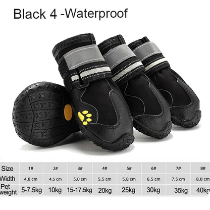 4pcs/set Pet Dog Shoes - Everpeakgoods