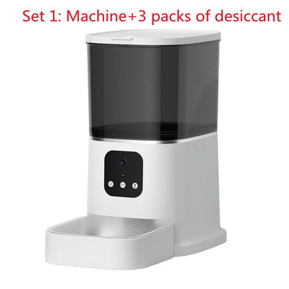 Pet Automatic Feeder Large Capacity Smart Voice Recorder APP Control Timer Feeding Cat Dog Food Dispenser With WiFi Pet Bowl - key words