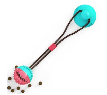 Dog Toys Silicon Suction Cup Tug Interactive Dog Ball Toy For Pet Chew Bite Tooth Cleaning Toothbrush Feeding Pet Supplies - key words