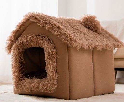 Foldable Dog House Pet Cat Bed Winter Dog Villa Sleep Kennel Removable Nest Warm Enclosed Cave Sofa Pets Supplies - key words