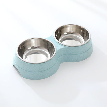 Double Pet Bowls Dog Food Water Feeder Stainless Steel Pet Drinking Dish Feeder Cat Puppy Feeding Supplies Small Dog Accessories - key words