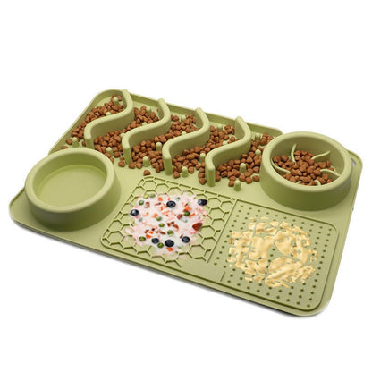 Dog Silicone Licking Pad Pet Licking Mat Silicone Smelling Mat Multifunctional Food Bowl Pets Supplies - key words