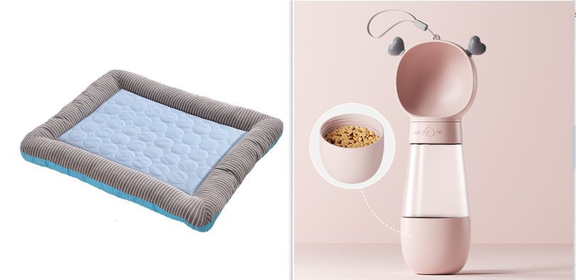 Pet Cooling Pad Bed For Dogs Cats Puppy Kitten Cool Mat Pet Blanket Ice Silk Material Soft For Summer Sleeping  Blue Breathable - key words