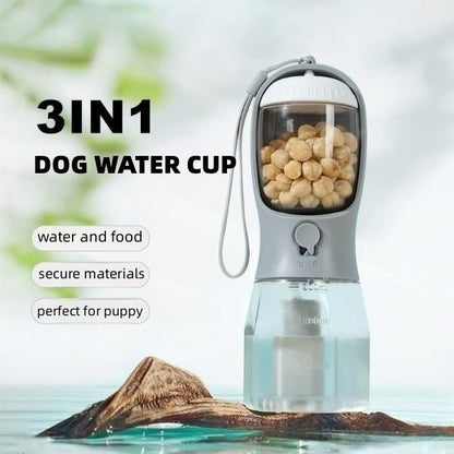 Dog Water Cup Drinking Food Garbage Bag Three-in-one Portable Small Multi-functional Pet Cups Pets Supplies - key words