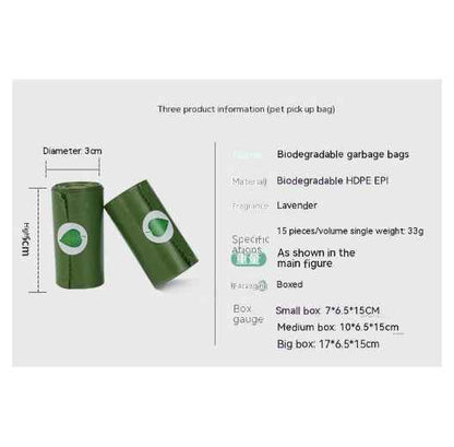 Pet Supplies Fragrance Degradable Pet Garbage Bag Pet Stool Bag Boxed With Dispenser