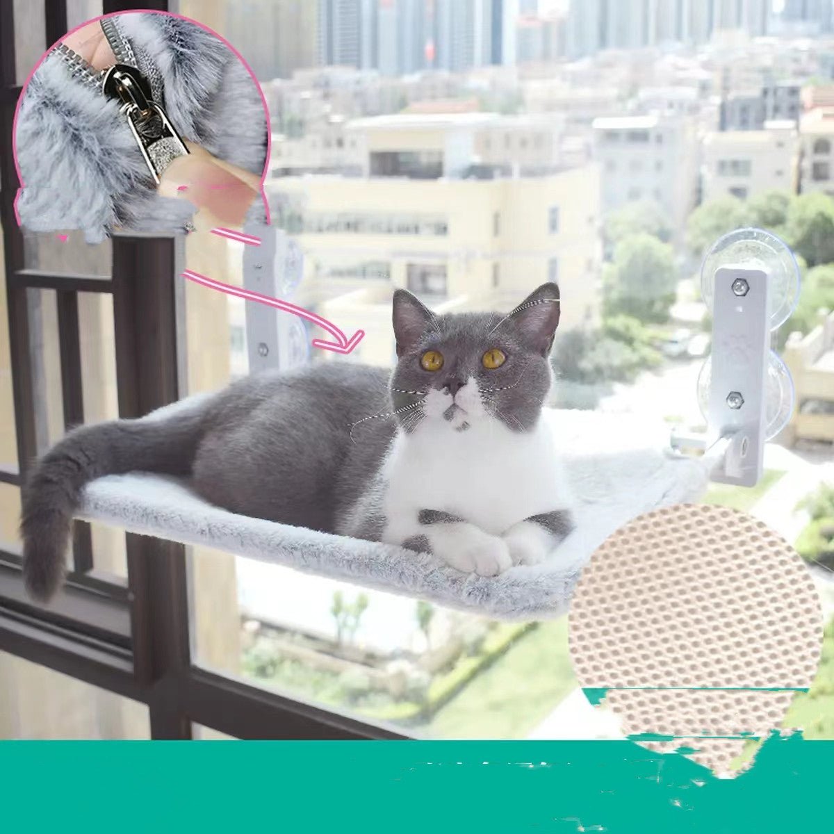 Cat Suction Cup Window Glass Hammock Pet Cat Pets Products - key words