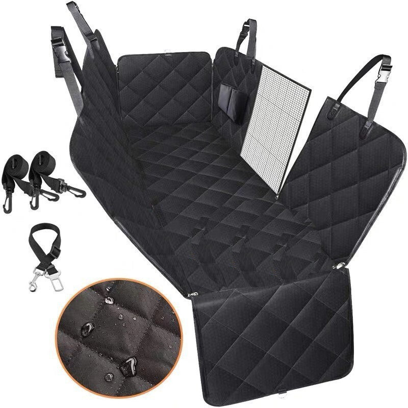 Dog Car Seat Cover View Mesh Pet Carrier Hammock Safety Protector Car Rear Back Seat Mat With Zipper And Pocket For Travel - key words