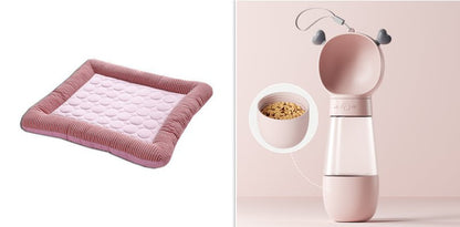 Pet Cooling Pad Bed For Dogs Cats Puppy Kitten Cool Mat Pet Blanket Ice Silk Material Soft For Summer Sleeping  Blue Breathable - key words