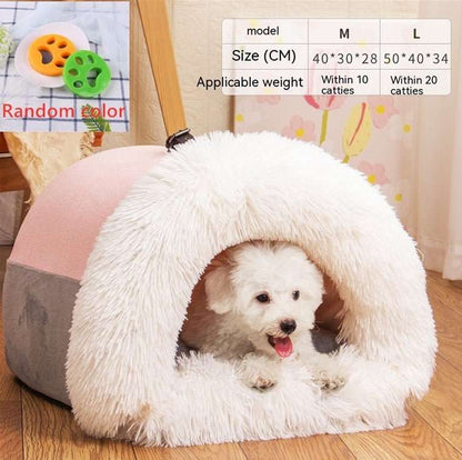 New Splice Portable Pet Nest Portable Autumn And Winter Warm Dog Nest Moisture-proof Long Fur Cat Nest Cross Border Pet Nest - key words