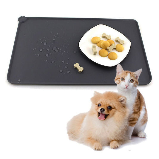 Waterproof Pet Mat For Dogs And Cats Pure Color Silicone Pet Food Mat - key words