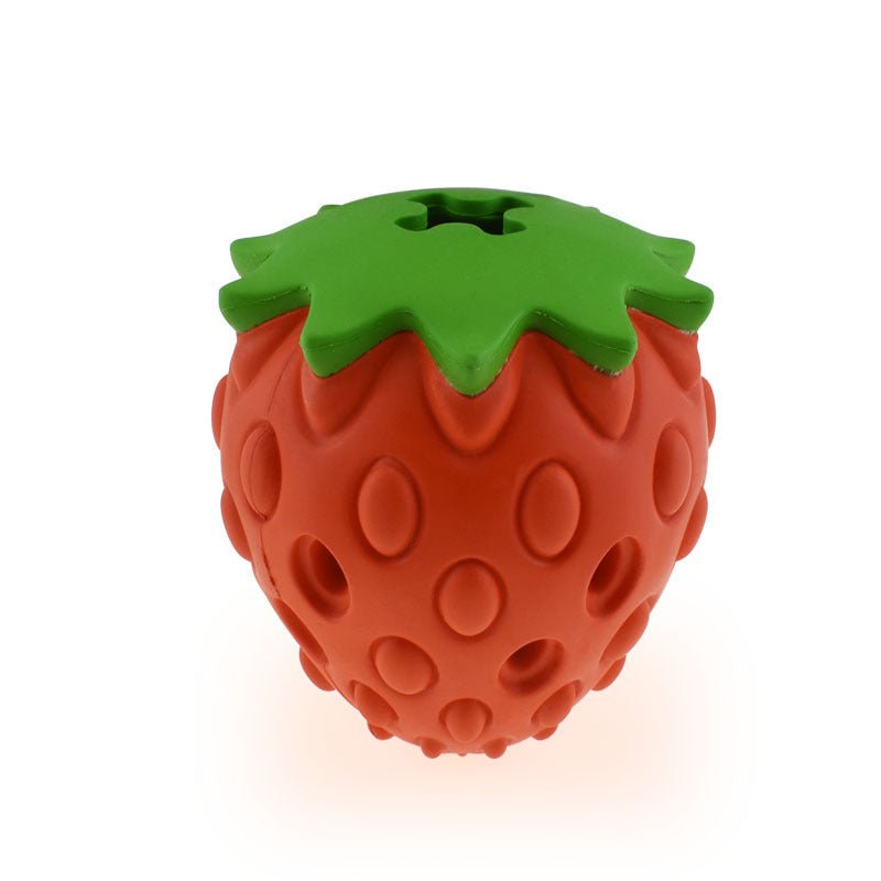 Pet Toy Chew Resistant Strawberry Leak Food Ball Pet Supplies Dog And Cat Toys - key words