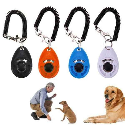 Everpeakgoods Dog Clicker Training Tool with Wrist Coil