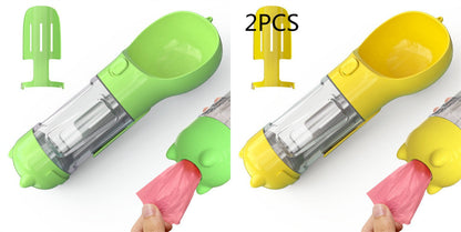 Pet Water Bottle Feeder Bowl Garbage Bag Storage Portable Pet Outdoor Travel 3 In 1 Dog Water Bottle - key words