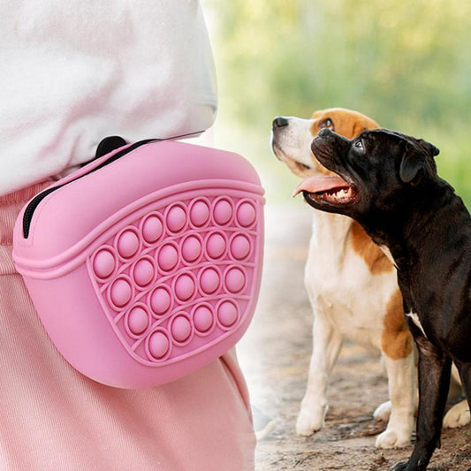 Bag Silicone Feed Dogs Treat Pouch Pet Training Bag Bundle Pocket Waist Pack Pet Portable Dog Training Waist Bag Treat Snack Bait Dogs Soft Washable Outdoor Feed Storage Pouch Food Reward Silica Bags - key words