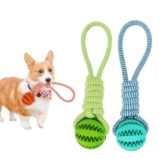 Dog Toys Treat Balls Interactive Hemp Rope Rubber Leaking Balls For Small Dogs Chewing Bite Resistant Toys Pet Tooth Cleaning Bite Resistant Toy Ball For Pet Dogs Puppy - key words