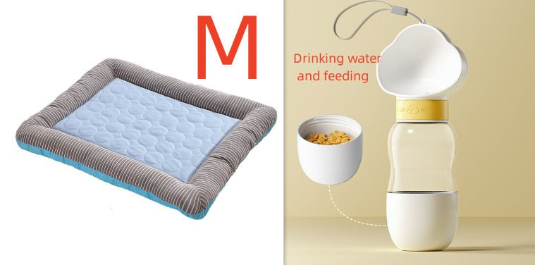Pet Cooling Pad Bed For Dogs Cats Puppy Kitten Cool Mat Pet Blanket Ice Silk Material Soft For Summer Sleeping  Blue Breathable - key words