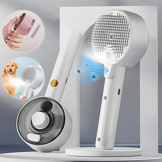 Animal Hair Remover Brush Dog And Cat Steam Brush Pet Self Cleaning Dog Brush Grooming Removes Cat Hairs Cat Dog Accessories Pet Products - key words