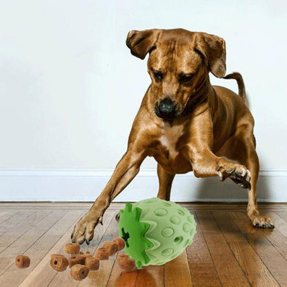 Pet Toy Chew Resistant Strawberry Leak Food Ball Pet Supplies Dog And Cat Toys - key words
