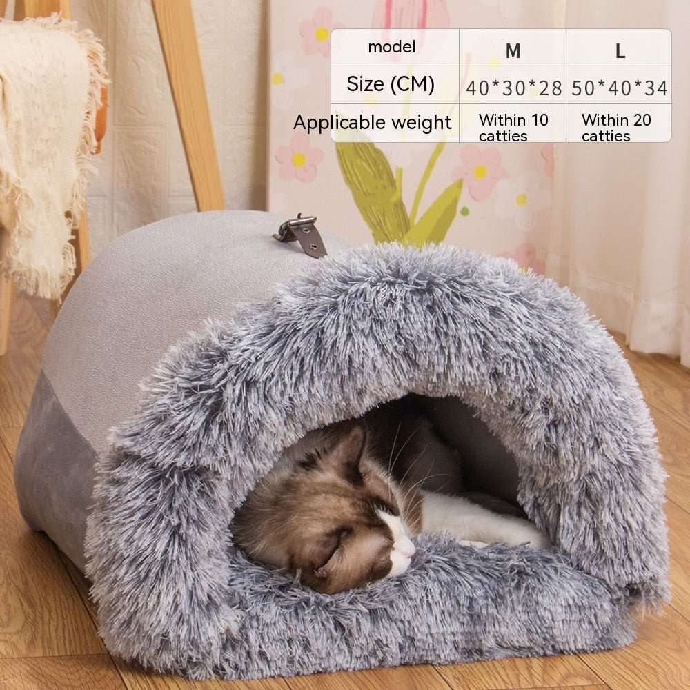 New Splice Portable Pet Nest Portable Autumn And Winter Warm Dog Nest Moisture-proof Long Fur Cat Nest Cross Border Pet Nest - key words