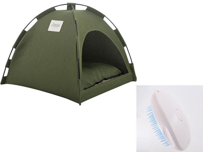 Cat Tent Cooling Mat  Dog House Pet Sofa Camping Dog Bed With Cushion For Dog Kennel Indoor Cat Nest Cat Bed Pets Products - key words
