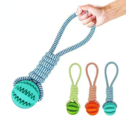 Dog Toys Treat Balls Interactive Hemp Rope Rubber Leaking Balls For Small Dogs Chewing Bite Resistant Toys Pet Tooth Cleaning Bite Resistant Toy Ball For Pet Dogs Puppy - key words