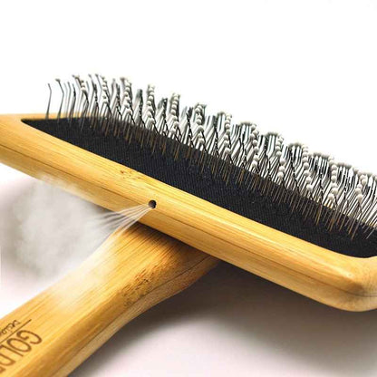 Bamboo Pet Grooming Brush - Eco-Friendly & Durable