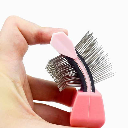 Pet Self Cleaning Hair Brush Cleaning Pets Supplies Cat Double Sided Soft Comb